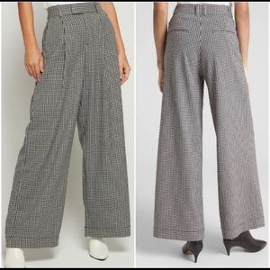 Gap high rise wide-leg chinos grid plaid pants